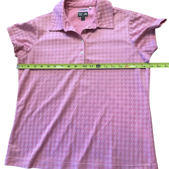Adidas Climalite Juniors Pink Short Sleeve Quarter Button Up Size Medium - Picture 5 of 7